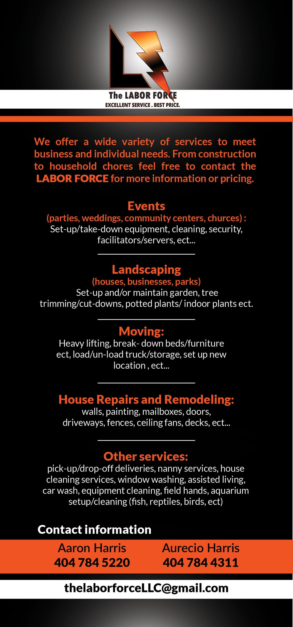 Let us know what you need!