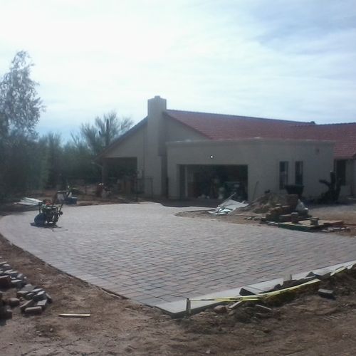 Paver brick driveway  work