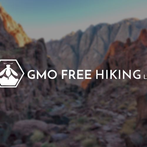 GMO Free Hiking Logo Design