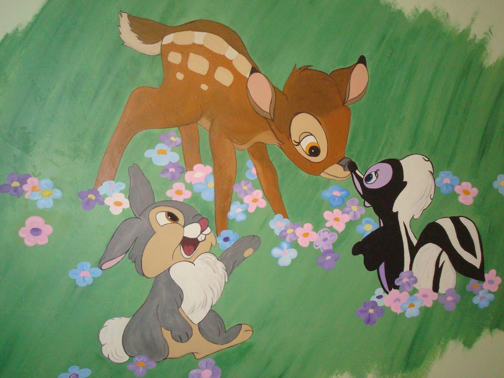 Bambi Mural in Nursery.