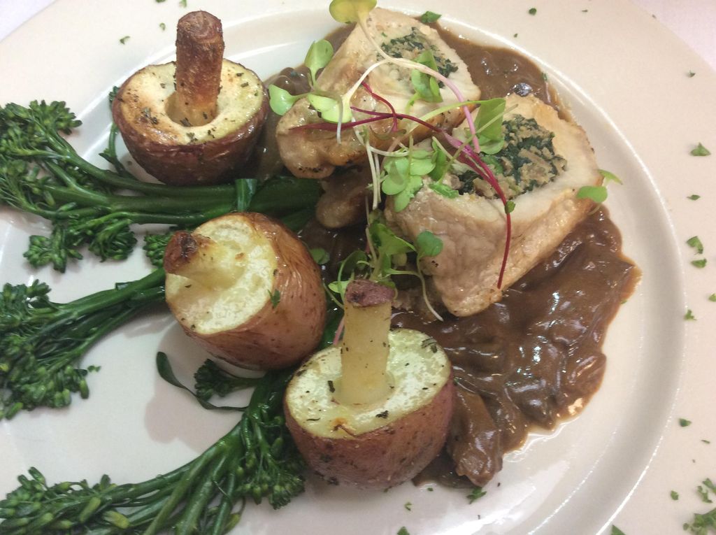 Stuffed Chicken with Mushroom Roasted Potatoes