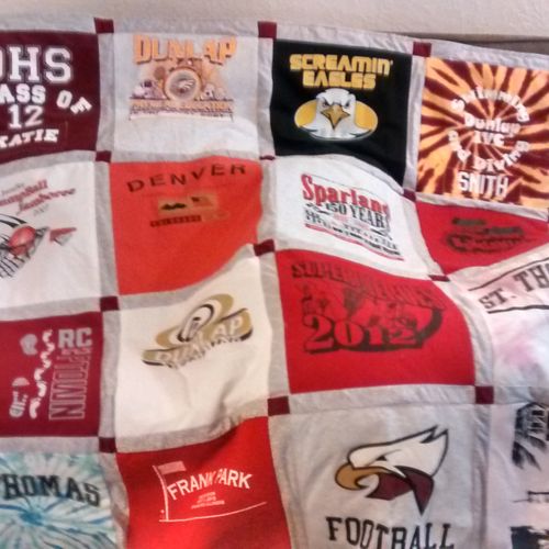 School Memory Quilt with Added Batting