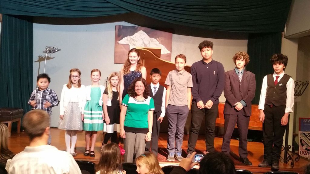 Piano and voice recital for Rhoda Gravador's studi