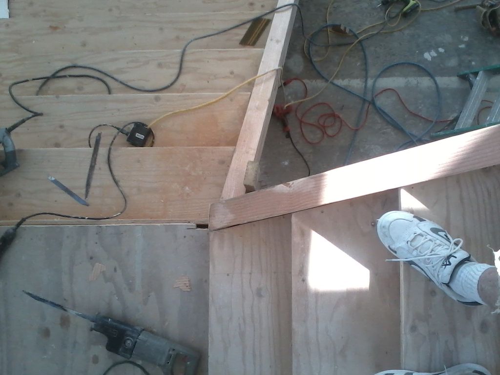 top view of the switchback stair. Later hardwood o