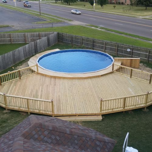 custom built deck that we built
