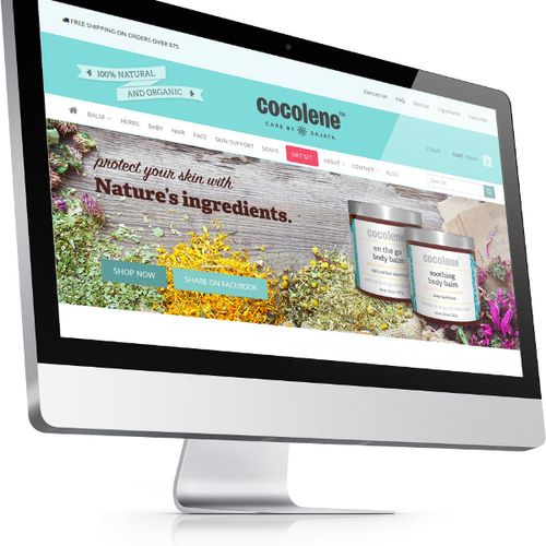 Web design for Cocolene USA's retail site