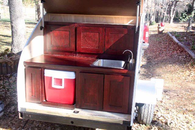 Teardrop trailer completely remodeled on the insid