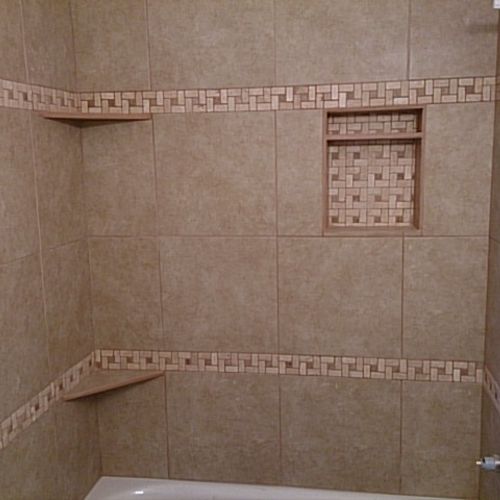 Custom shower tile.