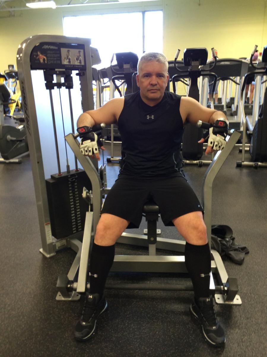 Training Altair at Gold's Gym. He's feeling so con