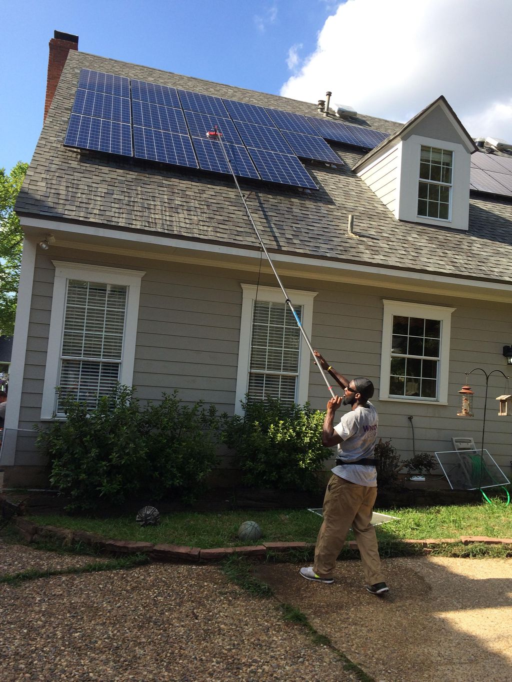 Cleaning solar panels