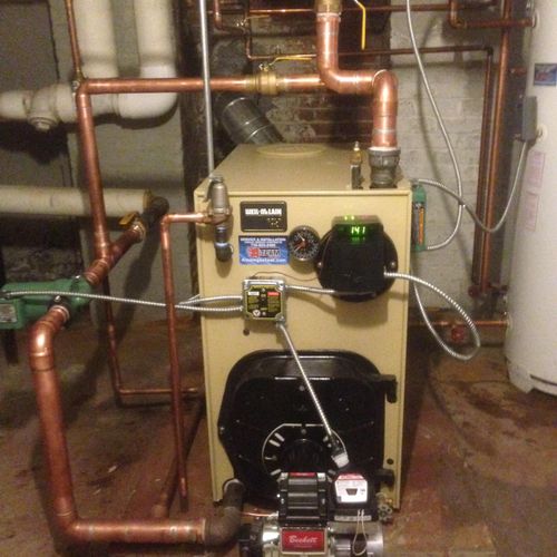 This boiler is heating a huge house with the large