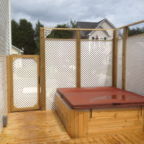 Exterior deck with privacy lattice (2)