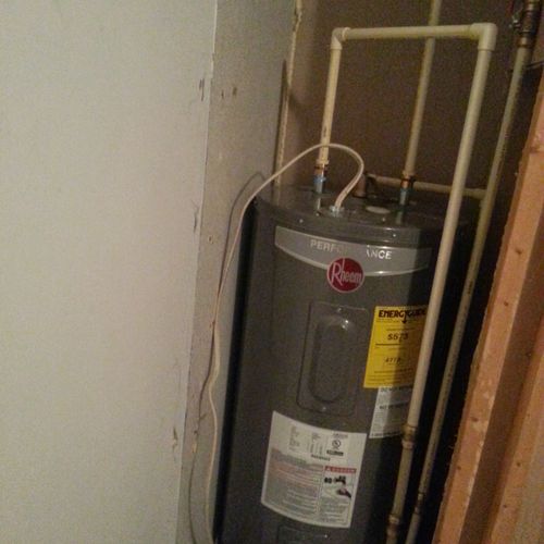 Replace old electric water heater