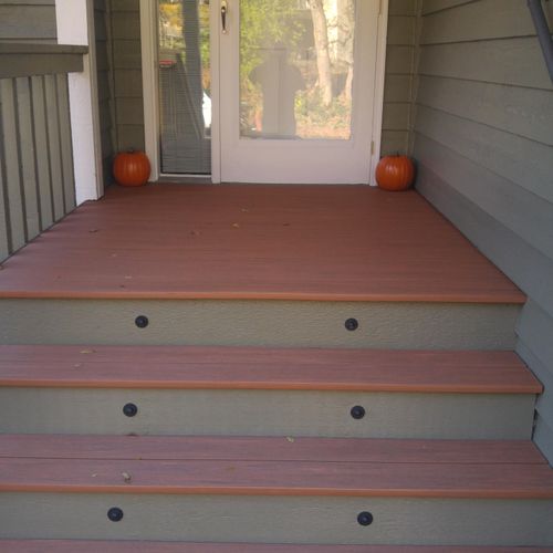 Replaced entryway decking with composite with hidd