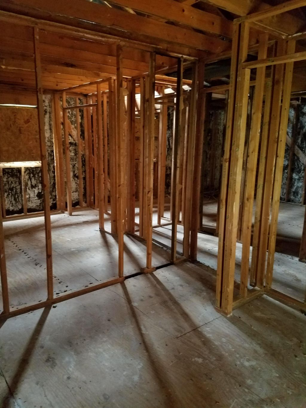 demolition after a fire whole interior removed