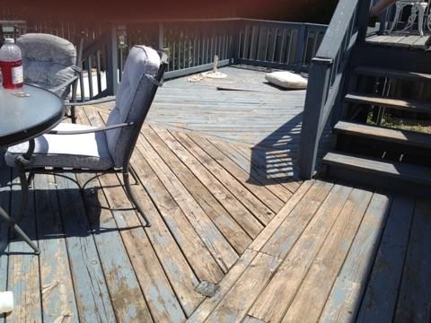 old deck that we tore apart and reworked