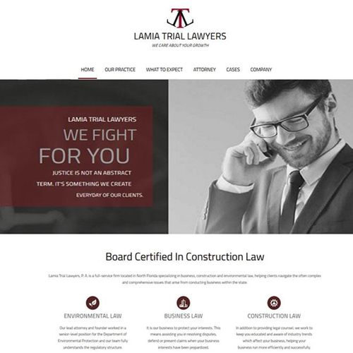 Attorney Chris Lamia had an outdated website that 