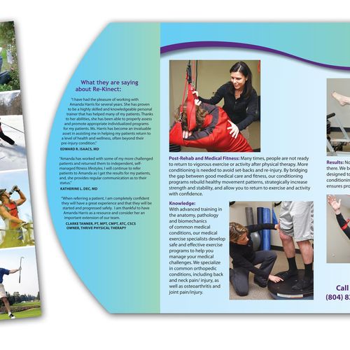 A brochure I designed to promote the services of a