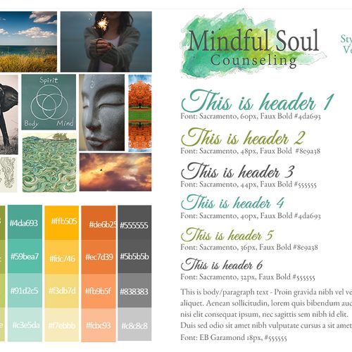 Mindful Soul Counseling branding includes logo des