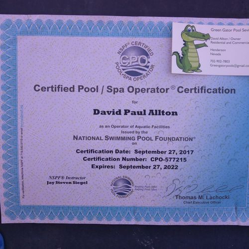 certified pool/spa operator