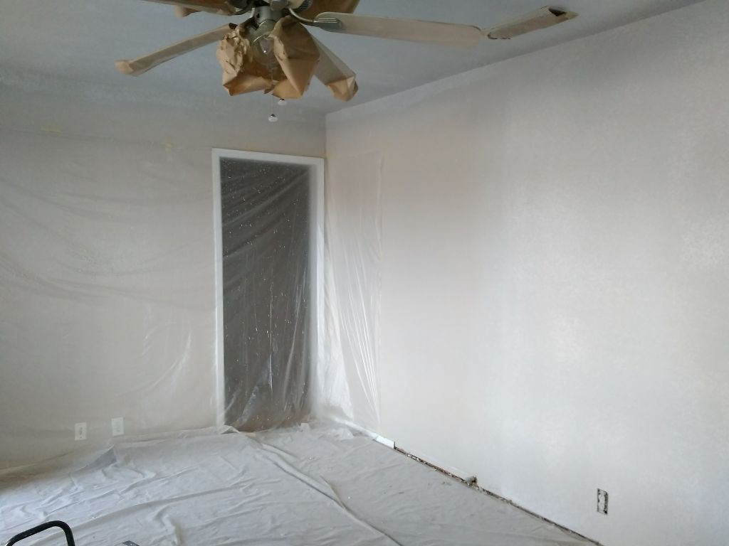 ***DRYWALL REPAIR*** 
3.) New Texture applied to r