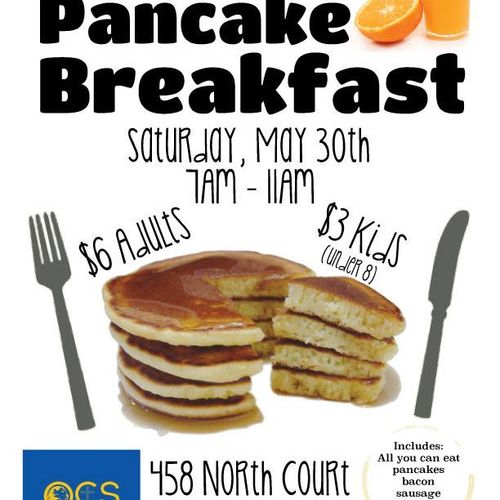 Pancake breakfast for a local school