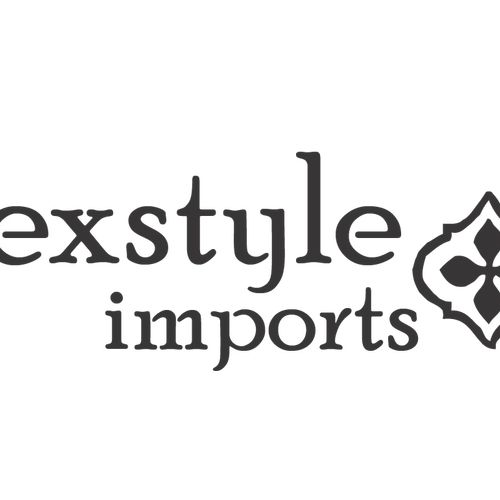 Logo for a start-up company importing fabric, text