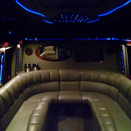 Party Bus / All Leather, Fiber Optic Lighting, Mir