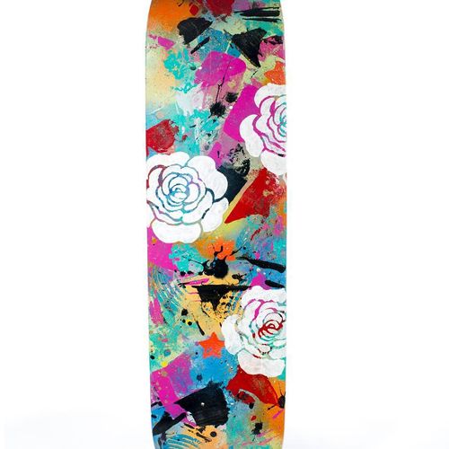 Acrylic Painting on Skateboard