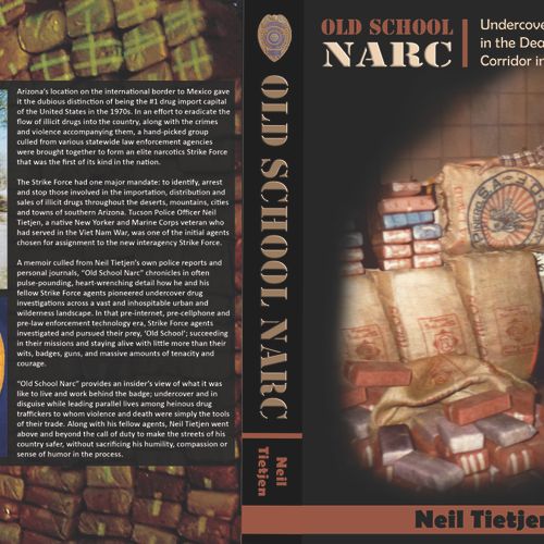 Designed book cover for "Old School Narc", which w