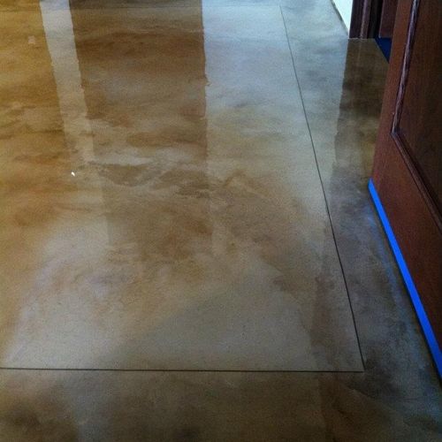 epoxy resin marbled floor