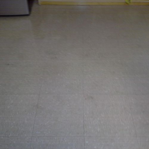 Before Cleaning, Stripping, and Waxing VCT Tile