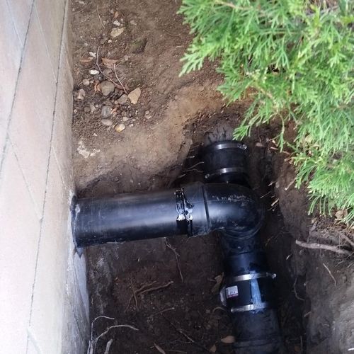 Modified yard drainage system/installed yard drain