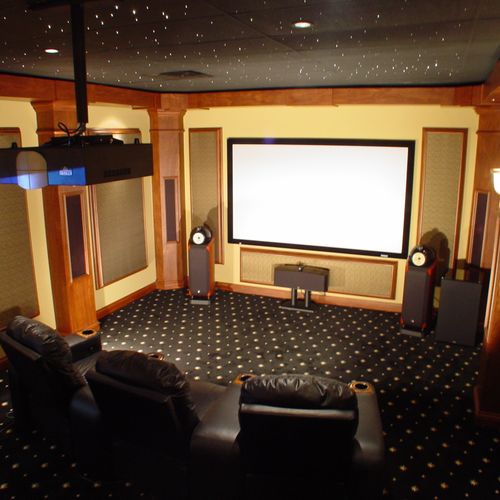 The 11-channel Dolby Atmos surround system in our 
