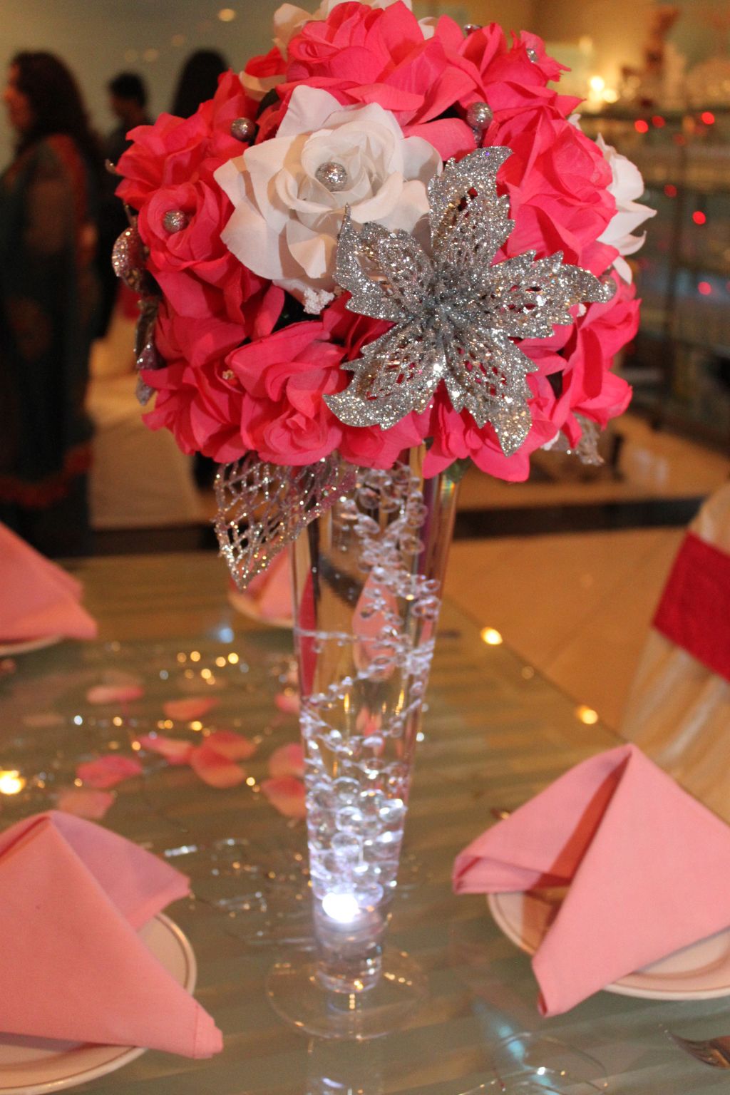 Centerpieces by Prestigious Ent. at Guru Palace in