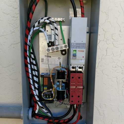 200 amp automatic transfer switch with 22kw genera