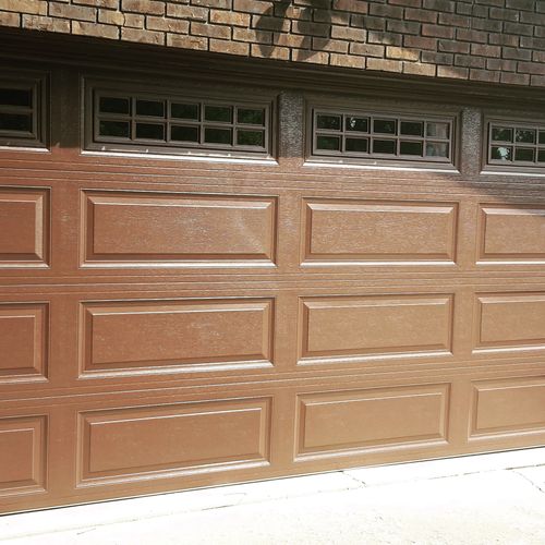 We installed this new garage door with the long ra