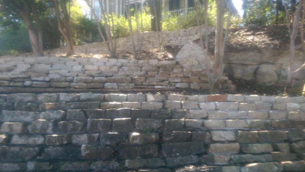 Heritage Square Stone Retaining Wall