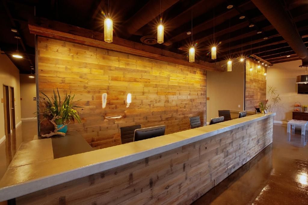 Custom pendant lights for commercial office.
