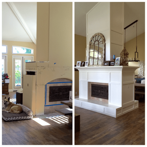 Before and After, Beautiful Chimney Mantle