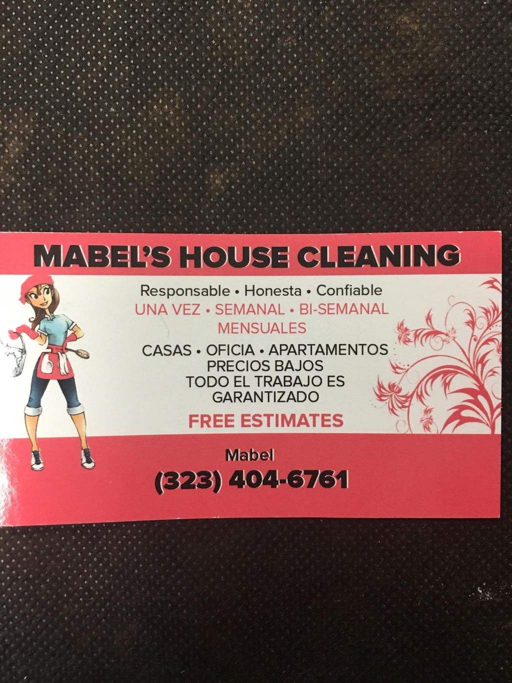 Mabel's housecleaning