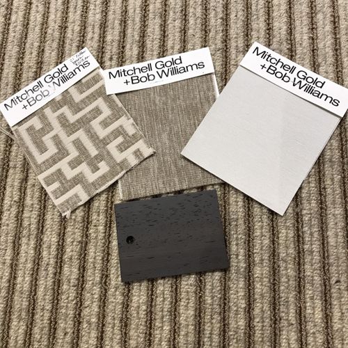 Palette and fabric & rug selections for Manhattan 