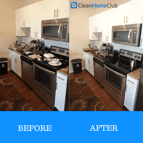 Before/After - Clean Kitchen