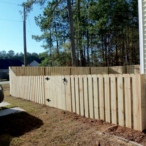 4ft to 6ft Shadow box Custom wood Fence