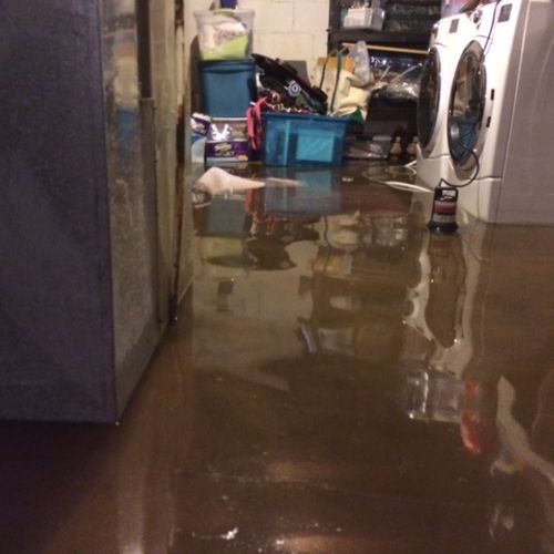 This client had lots of water in their basement af