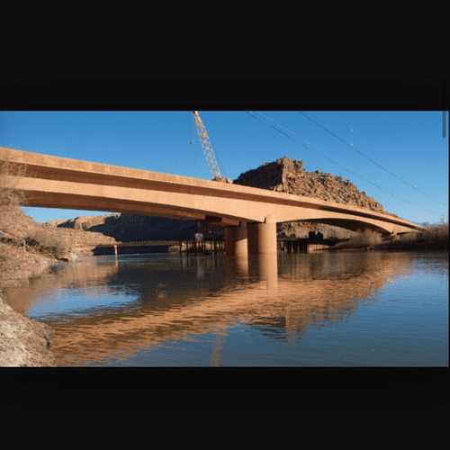 Bridge stained to match surroundings in Moab, Utah