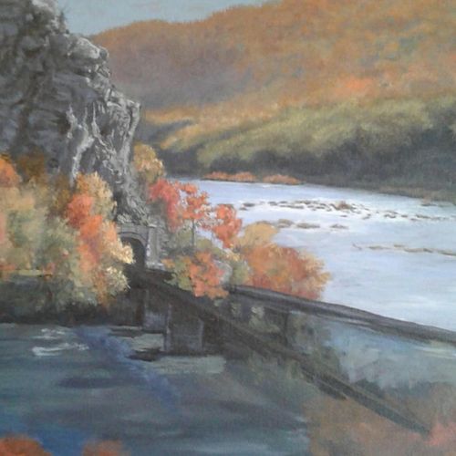 Acrylic on canvas commission of Harpers Ferry, WV