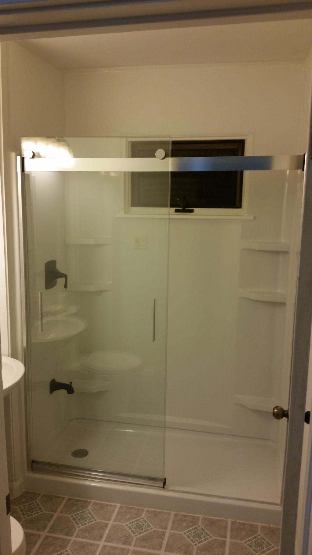 After Pic- Shower Surround added with custom widow