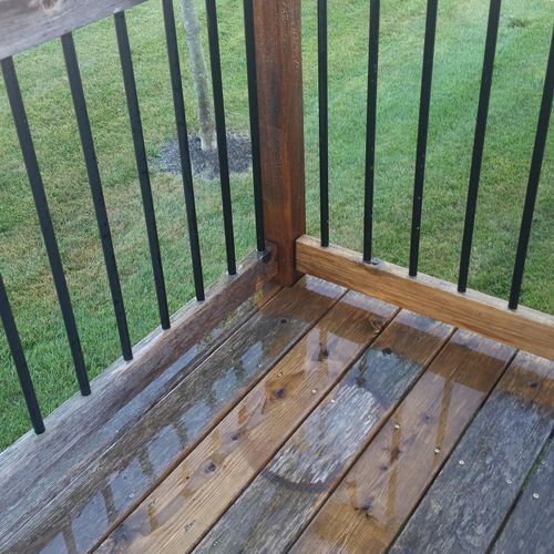before/after power washing 