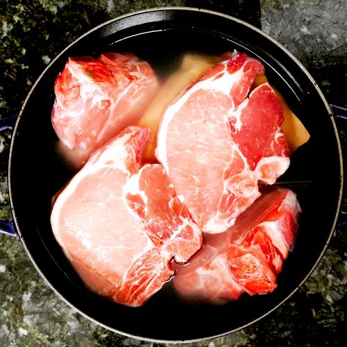 Slat Brined Pork Chops